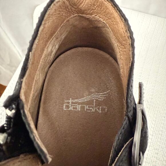 Dansko Darbie Ankle Boots Black Leather Women's 9 - Picture 6 of 12